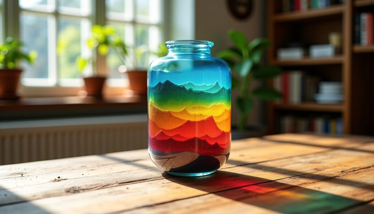 Astuces créatives pour sublimer un vase transparent avec du sable coloré
