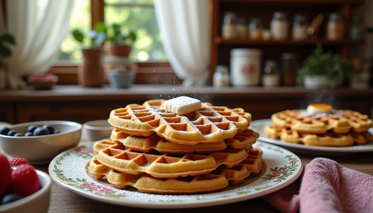 Gaufres façon grand-mère : la recette authentique pour un croustillant irrésistible et un moelleux parfait